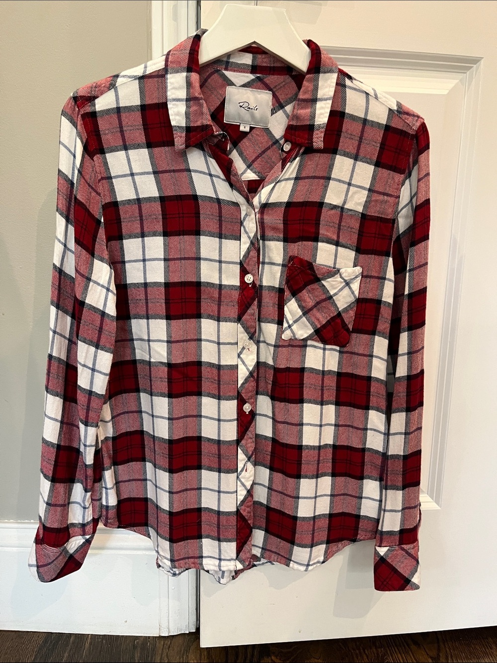 Rails Red, White and Navy Plaid Shirt
